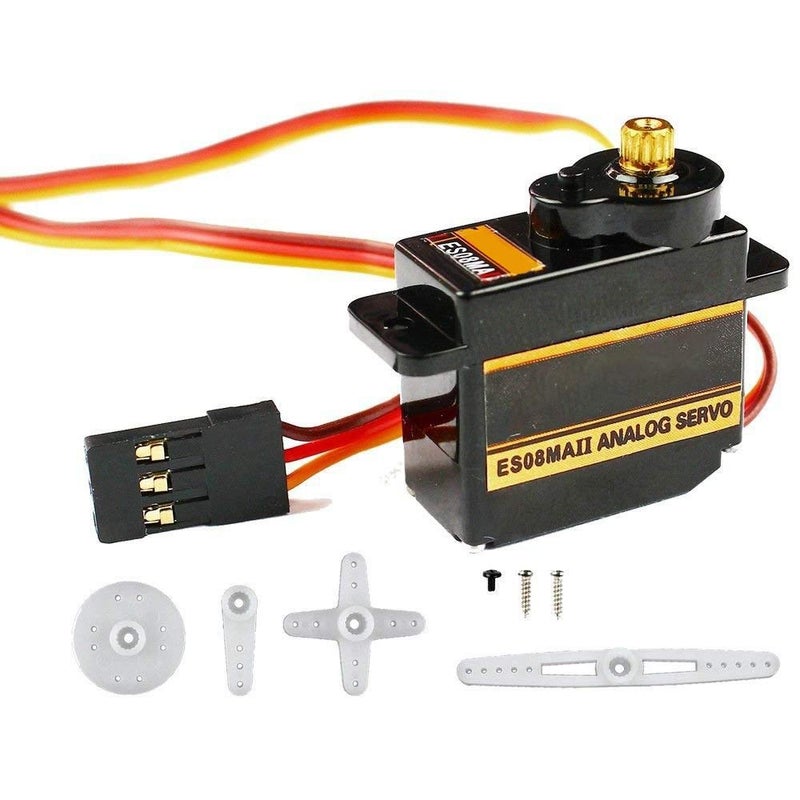 RGBZONE 4Pcs ES08MA II 12g Mini Metal Gear Analog Servo Shockproof Stable Machine Compatible for RC Model - Image 3